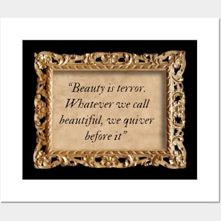 Beauty is terror The Secret History Dark Academia quote Posters and Art